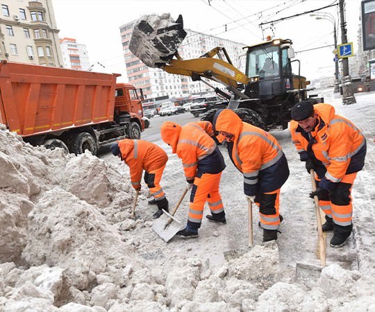 Уборка снега в Биробиджане и  Еврейской автономной области